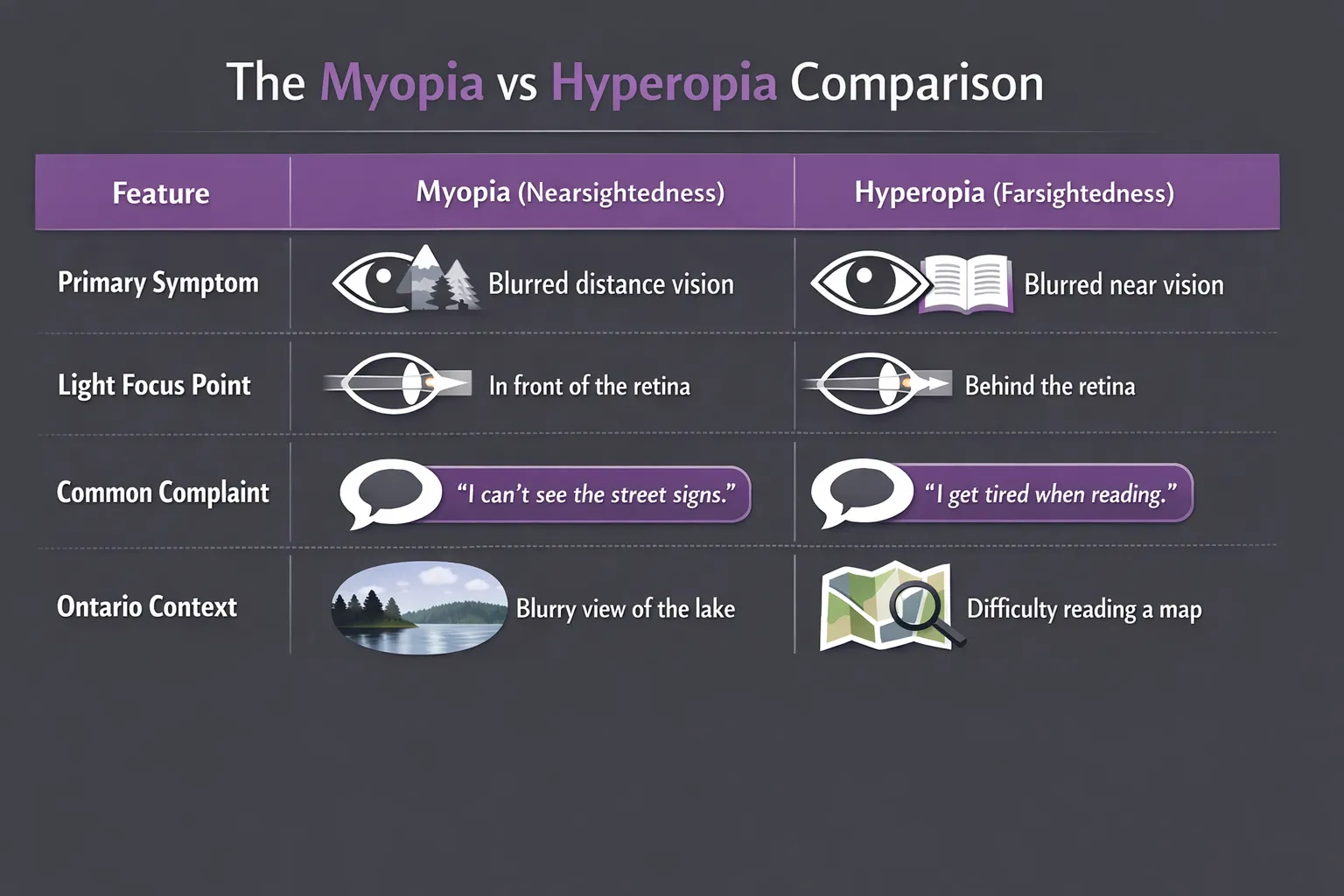 The Myopia vs Hyperopia Comparison